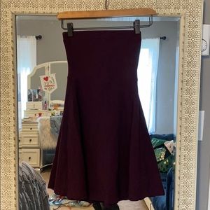 Plum strapless Express dress